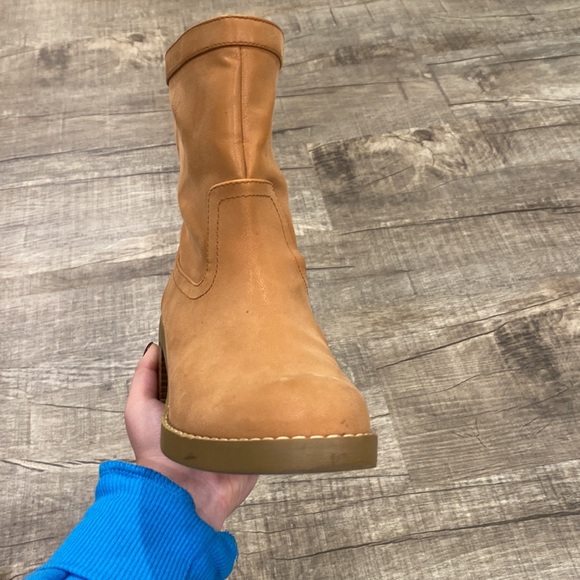 Women’s Loft Tan Faux Leather Booties - Picture 6 of 9